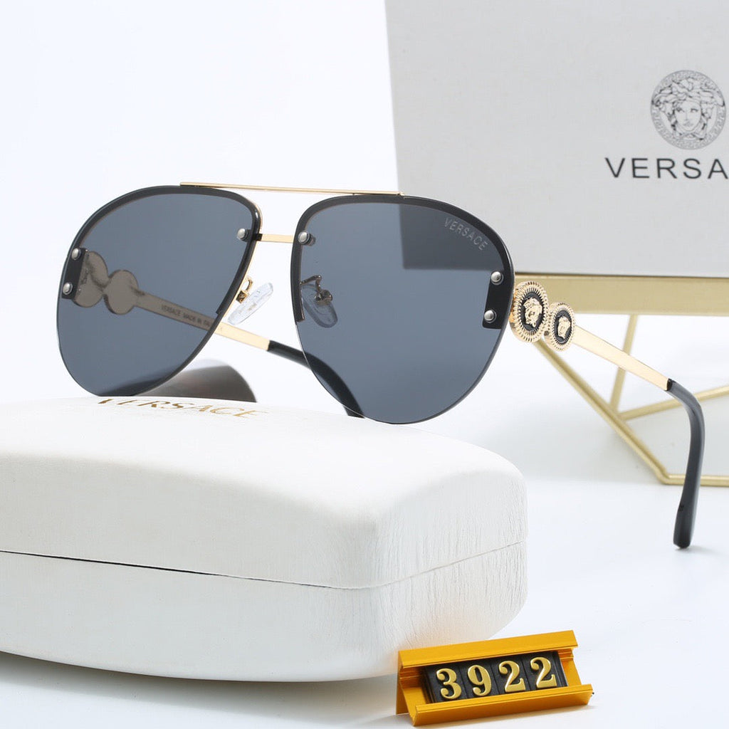 Luxuriöse Medusa-Sonnenbrille aus Metall