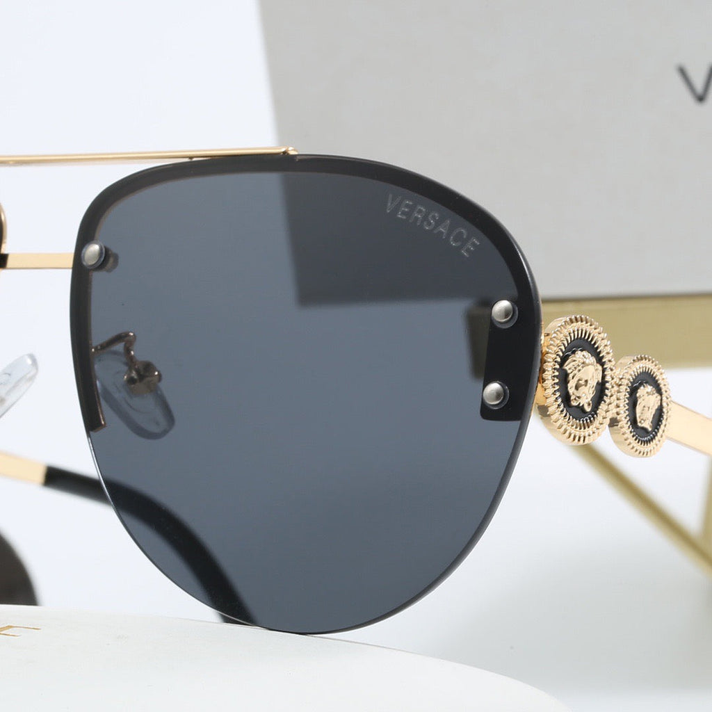 Luxuriöse Medusa-Sonnenbrille aus Metall