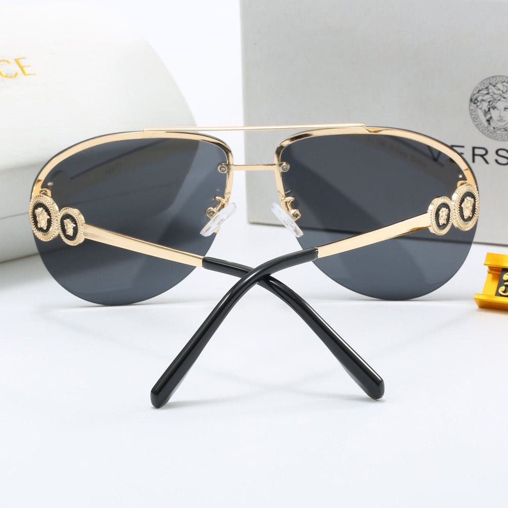 Luxuriöse Medusa-Sonnenbrille aus Metall