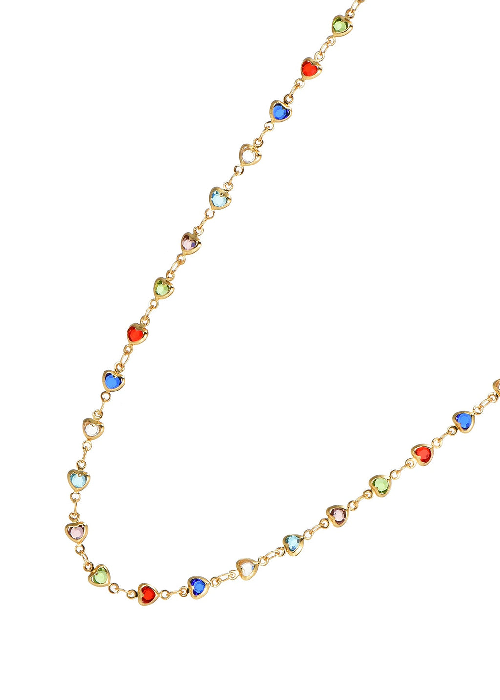 Michelle Bunte Herzen Liebe Golden XL Lange Lariat Halskette