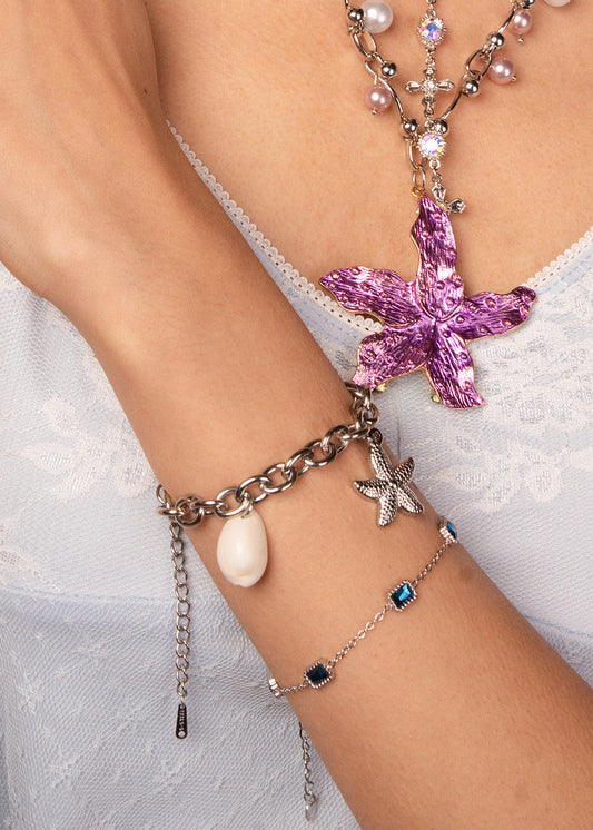 Bracciale Natalie Starfish Shell in argento