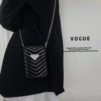 Schwarze Handytasche mit Bling-Design