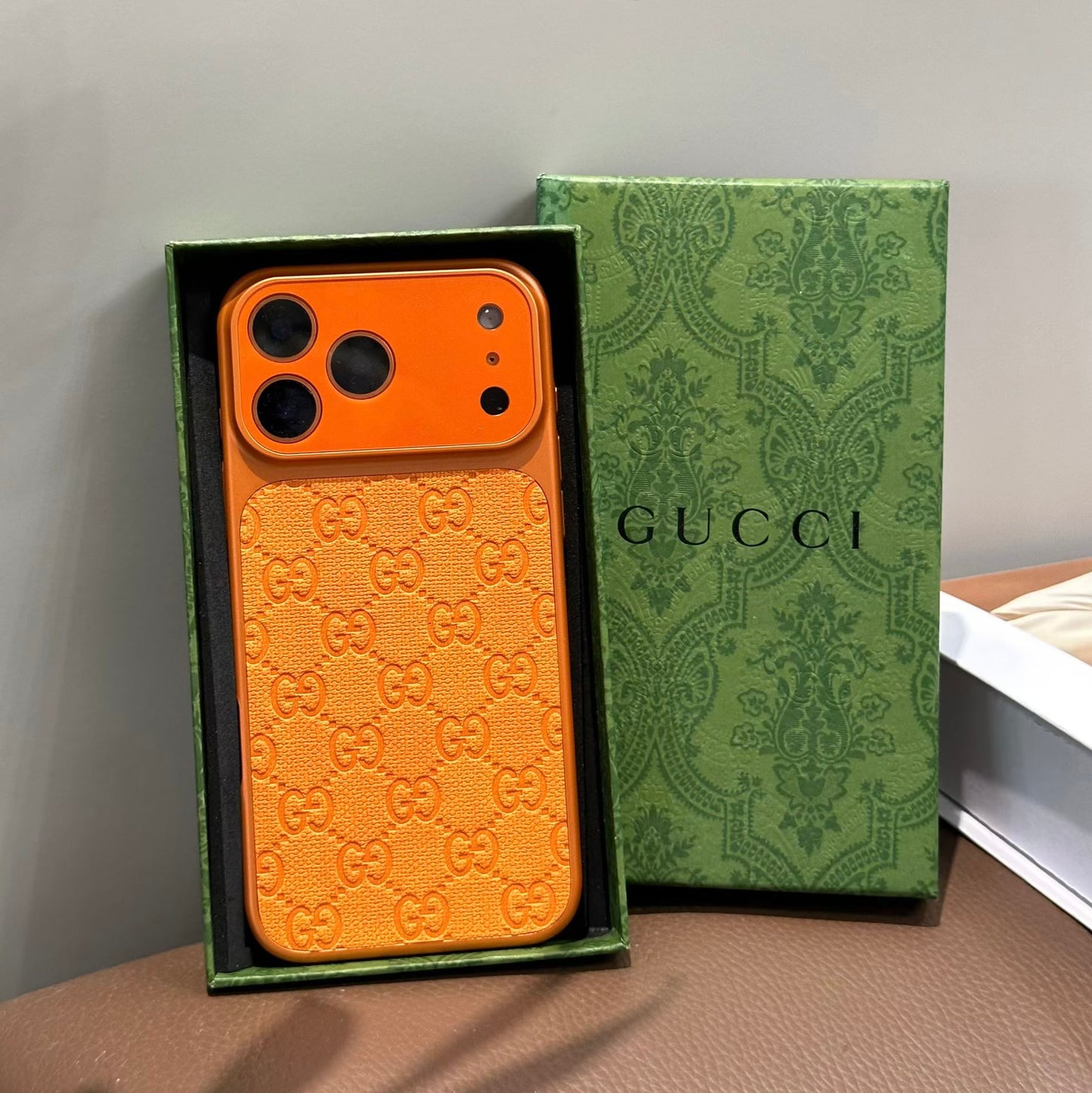 Orange Full Design Phone Case For iPhone