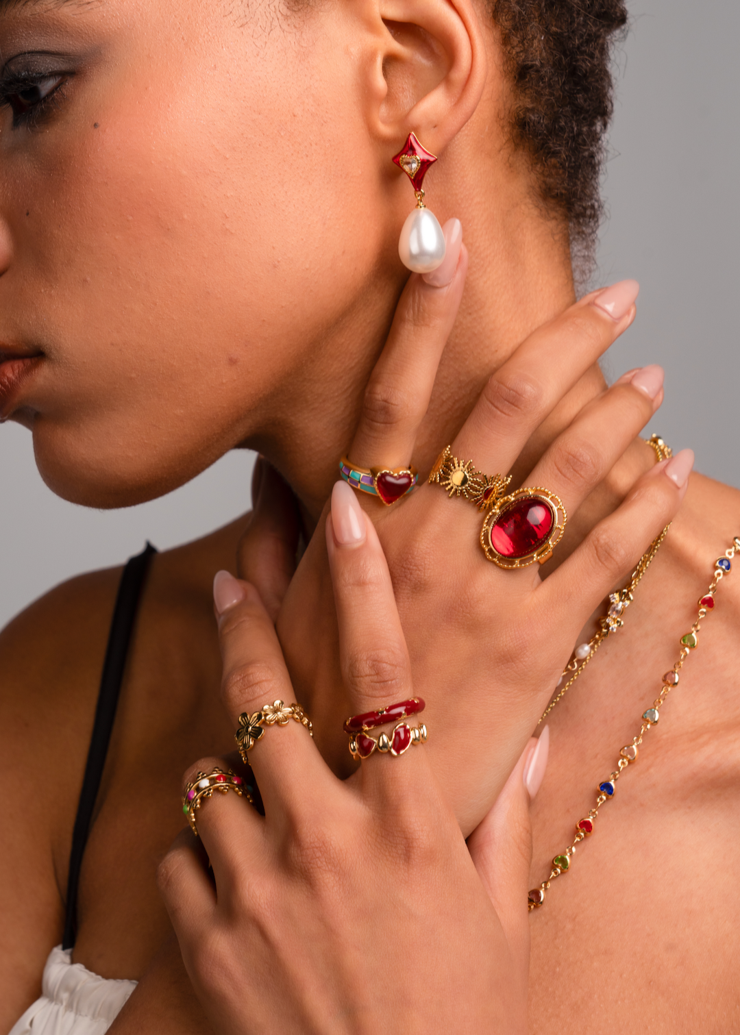 Aster Roter Goldener Ring III