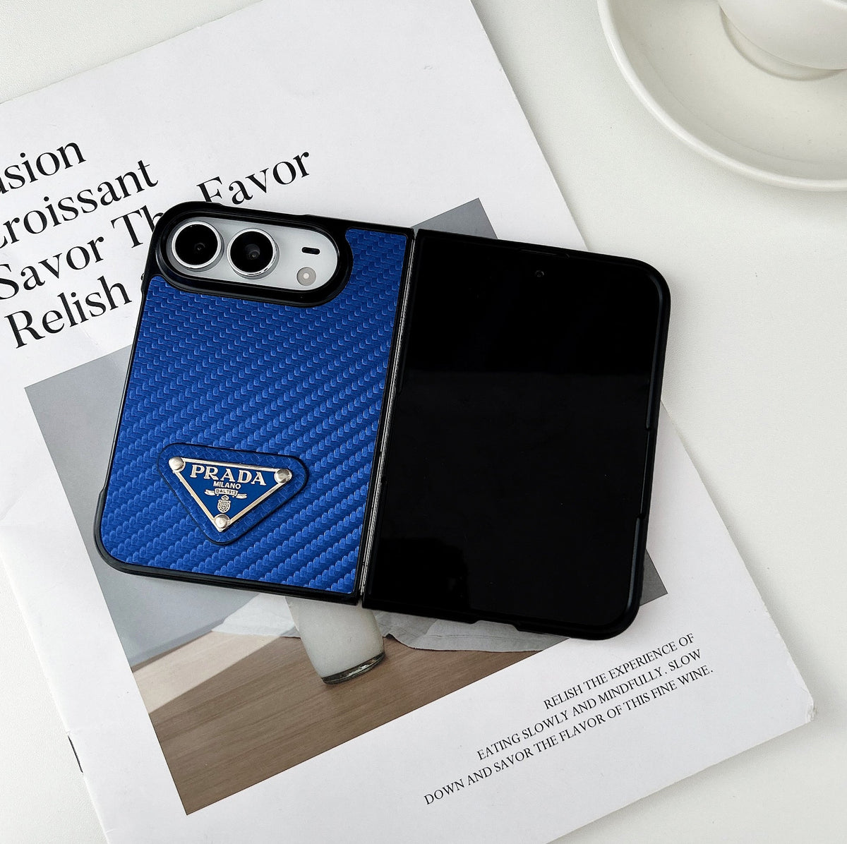 Imitating Carbon Fiber Design Phone Case For iPhone Duo
