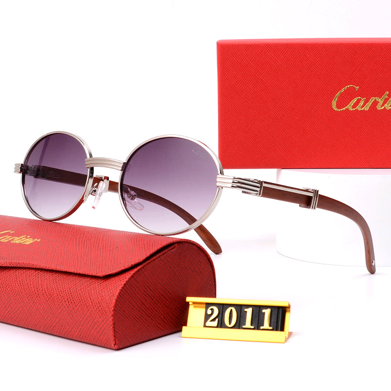 Vintage-Sonnenbrille mit rundem Rahmen aus Metall