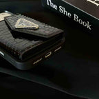 Black Card Wallet Phone Case For iPhone