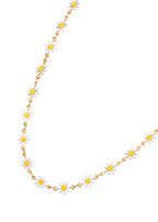 Goldene Halskette mit Erica-Gänseblümchen