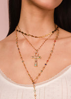 Rubby Golden Chain Necklace
