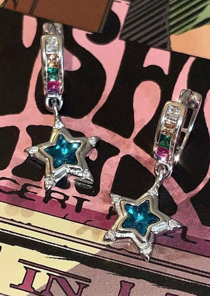 Star River Sparkling Gemstone Earrings