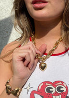 Mona Verlieben Sie sich in goldene Herzen Armband