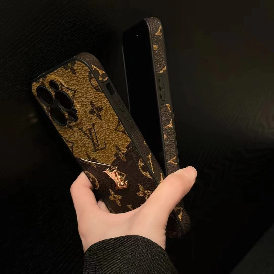 Brown Full Card Phone Case For iPhone