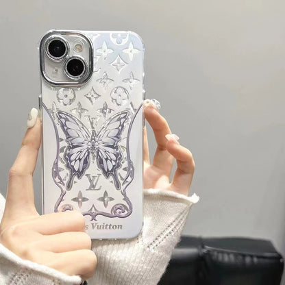 White Butterfly Phone Case For iPhone