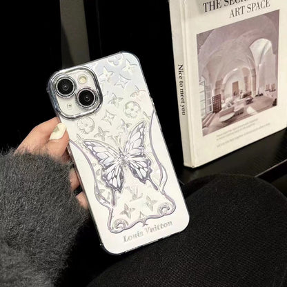 White Butterfly Phone Case For iPhone