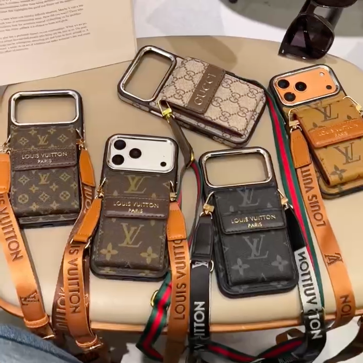 Wallet Strap Design Phone Case For iPhone