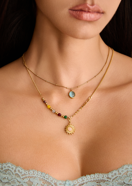 Collana dorata Sonia Soleil Sun
