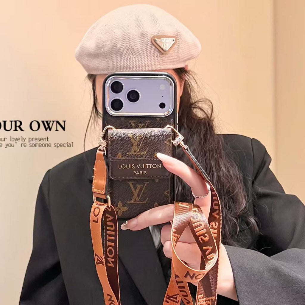 Wallet Strap Design Phone Case For iPhone