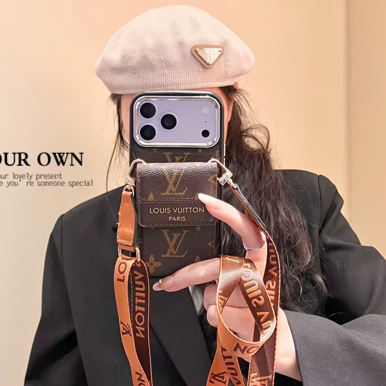 Wallet Strap Design Phone Case For iPhone