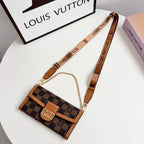 Letter Holster Scarf Chain Wallet Case For iPhone