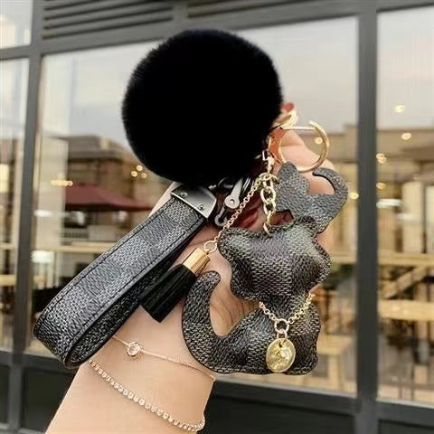 Trendy Cat Ball Pendant Keychain