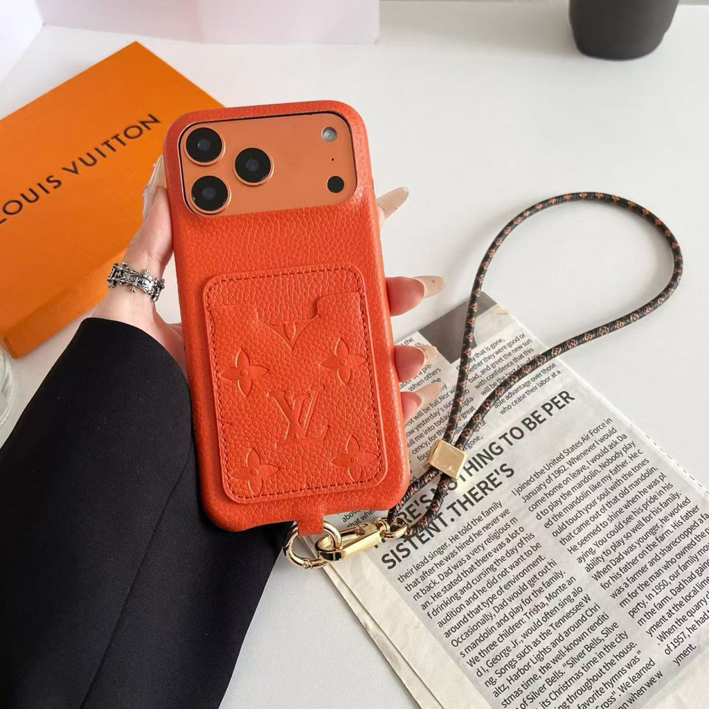 Pattern Card Holder Phone Case For iPhone