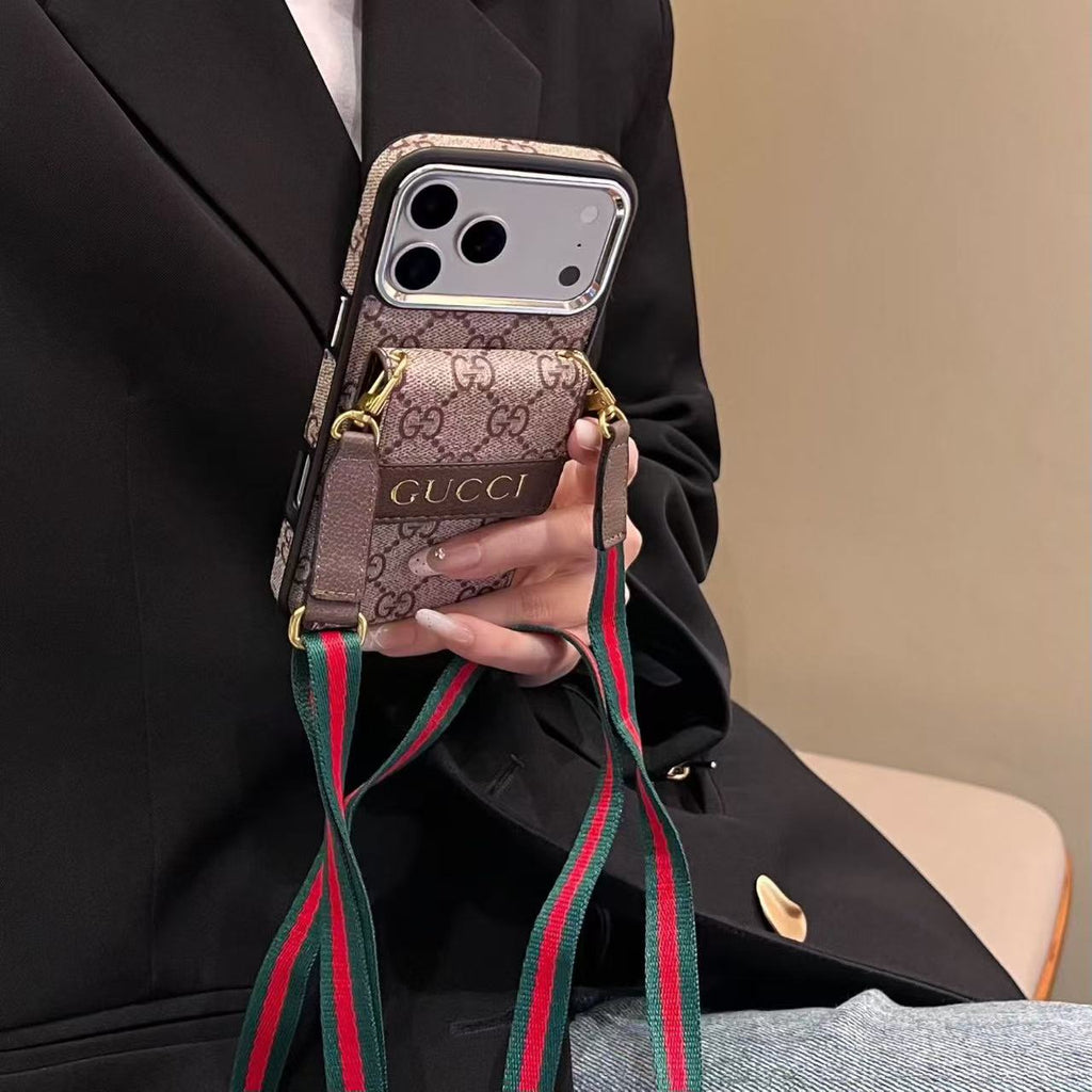 Wallet Strap Design Phone Case For iPhone
