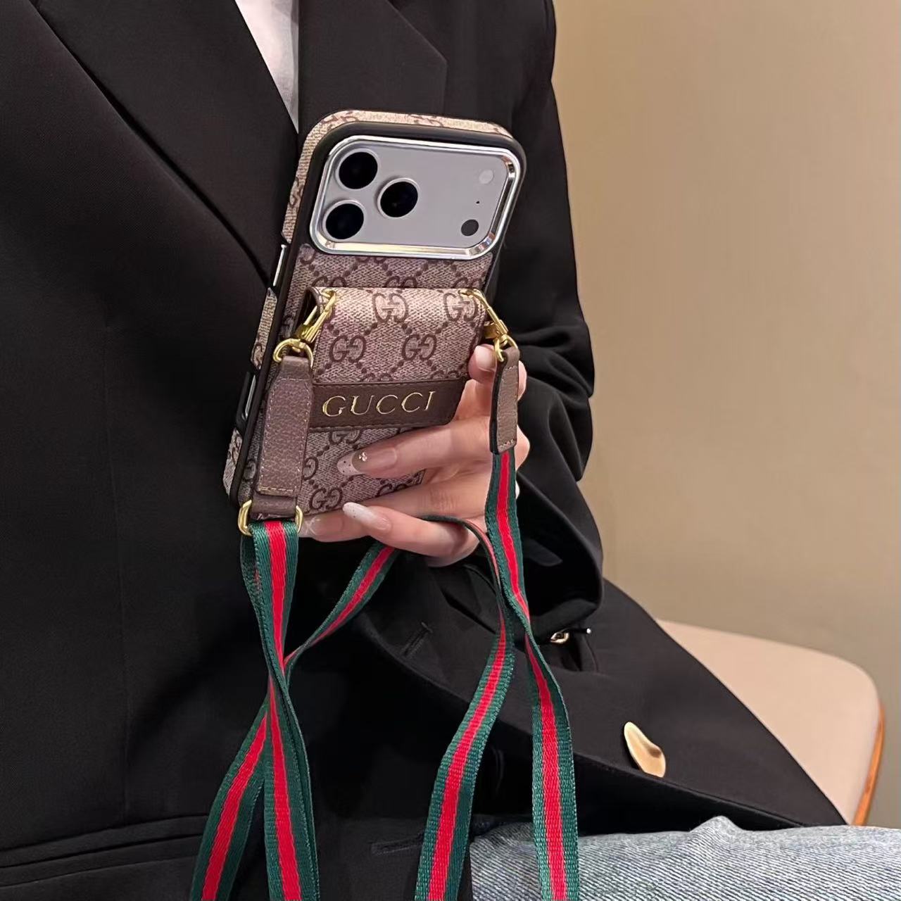 Wallet Strap Design Phone Case For iPhone