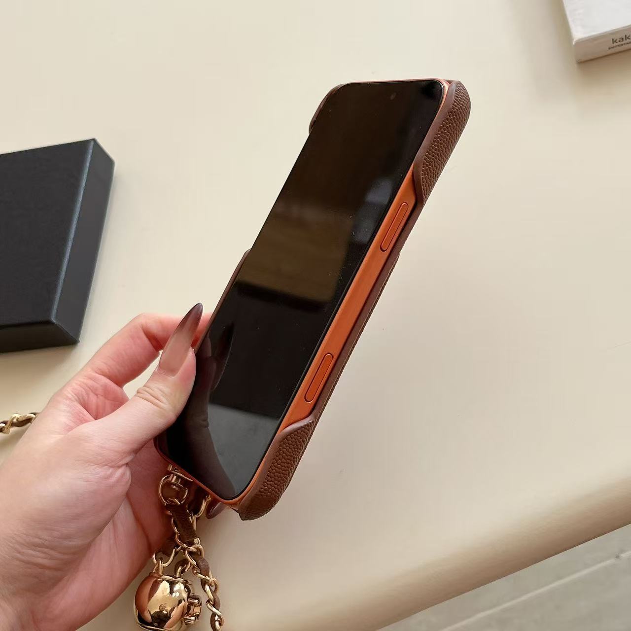 Leather Holder Design Phone Case For iPhone