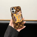 Brown Magnetic Bracket Phone Case For iPhone