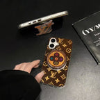 Brown Magnetic Bracket Phone Case For iPhone