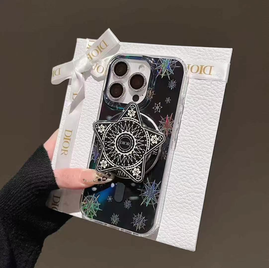 Custodia per telefono con supporto magnetico anti-scolorimento per iPhone