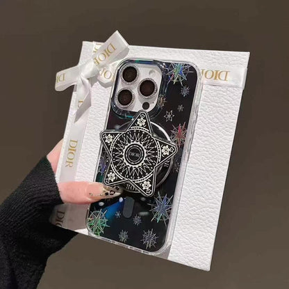 Custodia per telefono con supporto magnetico anti-scolorimento per iPhone