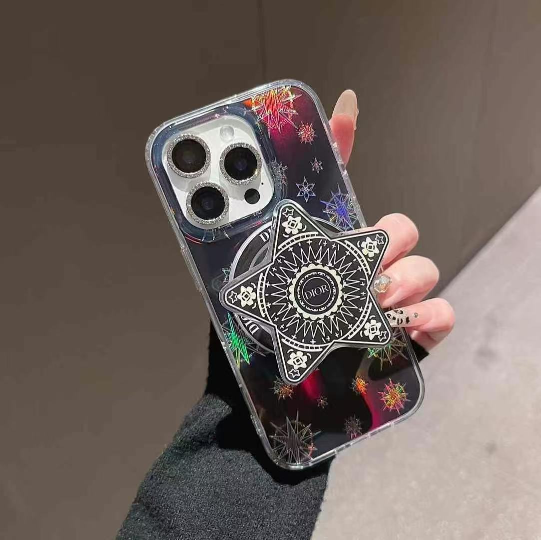 Custodia per telefono con supporto magnetico anti-scolorimento per iPhone