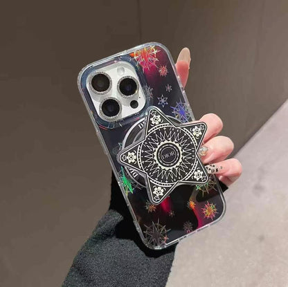 Custodia per telefono con supporto magnetico anti-scolorimento per iPhone