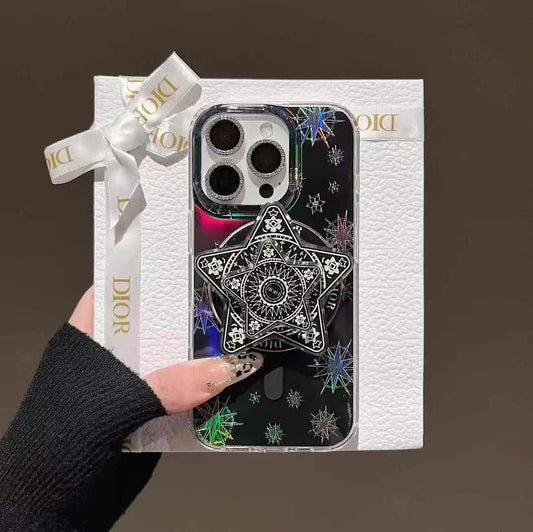 Custodia per telefono con supporto magnetico anti-scolorimento per iPhone