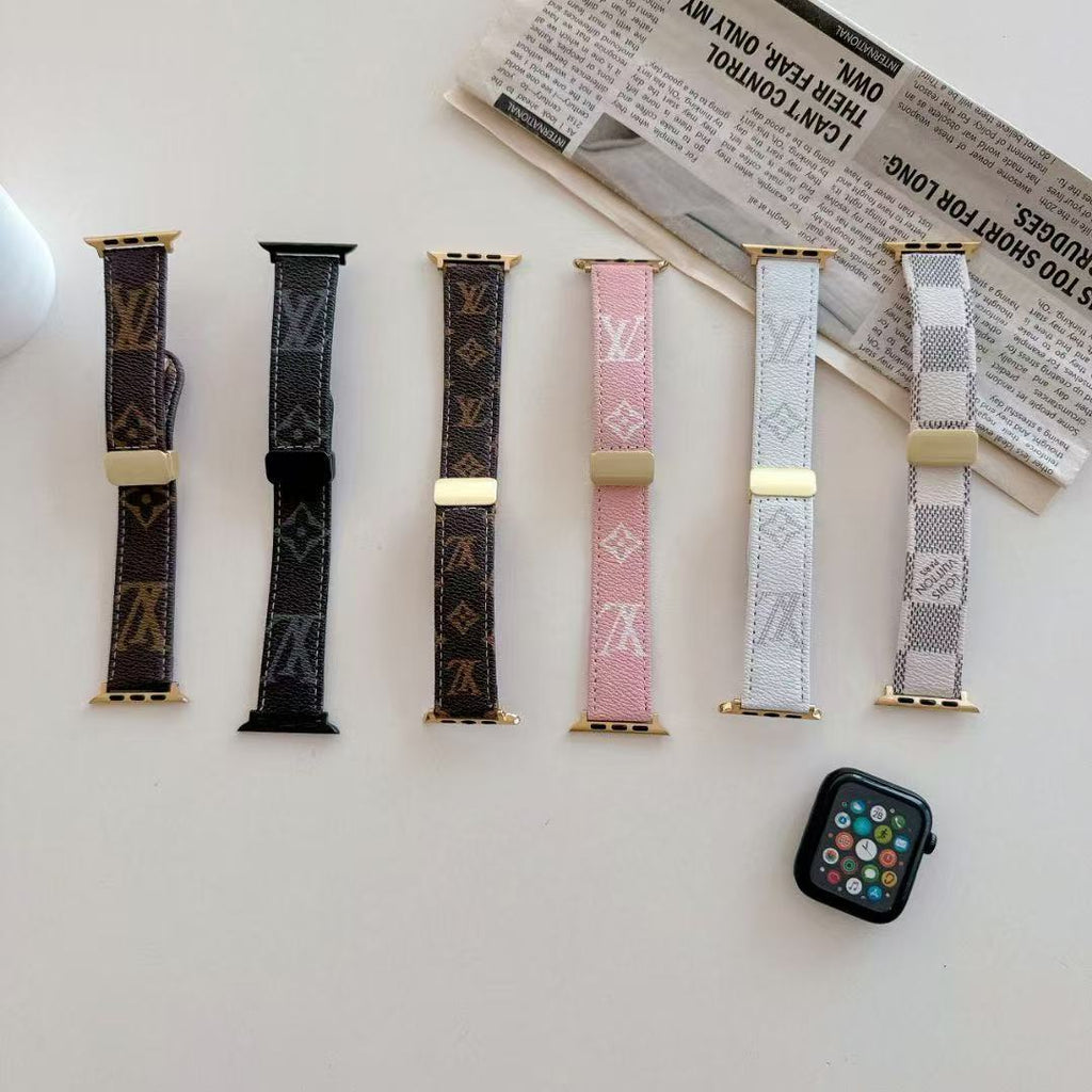 New Butterfly Buckle Leather Apple Watch Straps