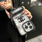 Black Drill Style Phone Case For iPhone