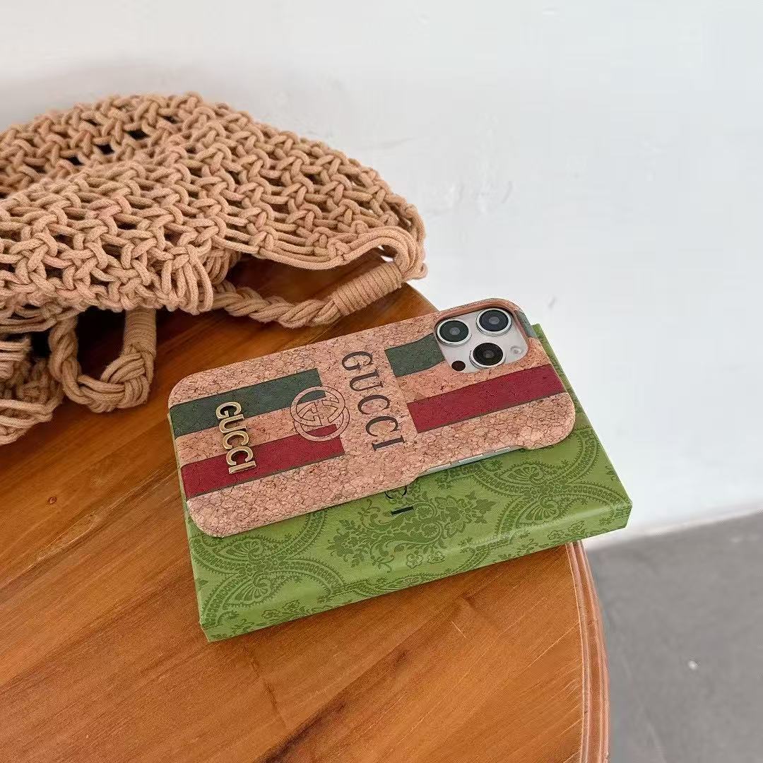 Custodia per telefono con design color legno per iPhone