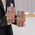 Custodia per telefono con design color legno per iPhone