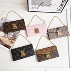 Letter Holster Scarf Chain Wallet Case For Samsung