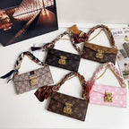 Letter Holster Scarf Chain Wallet Case For Samsung