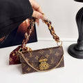 Letter Holster Scarf Chain Wallet Case For Samsung