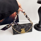 Letter Holster Scarf Chain Wallet Case For Samsung