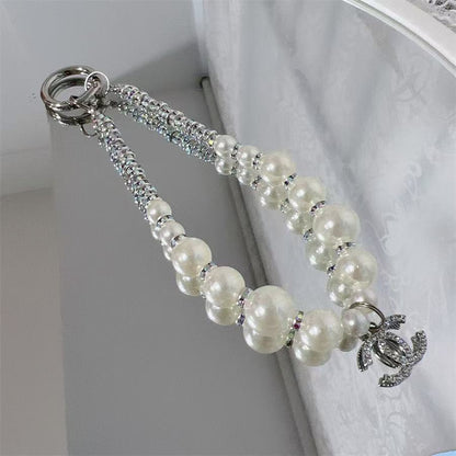 Trendy Pearl Chain Phone Charm