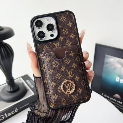Letter Card Holder Phone Case For iPhone
