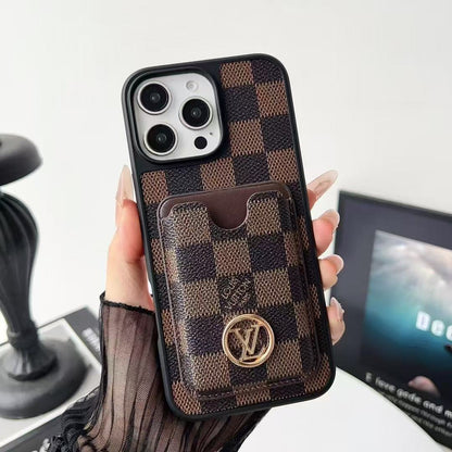 Letter Card Holder Phone Case For iPhone