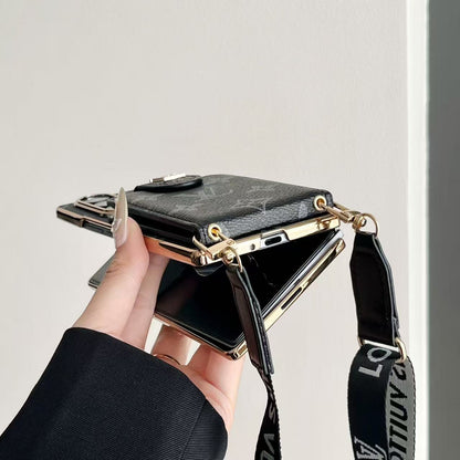 Classic Wallet Strap Galaxy Z Case For Samsung