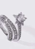 Verstellbarer Meteor-Zirkon-Ring