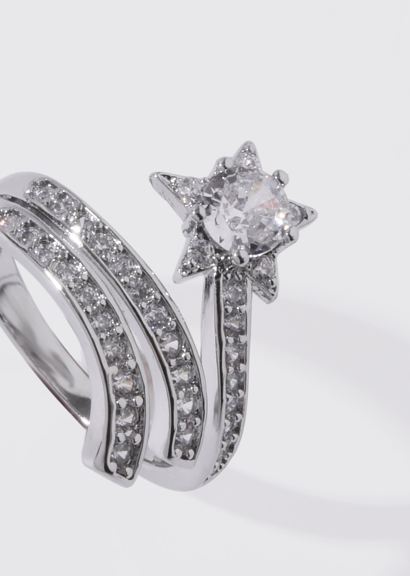 Meteor Zircon Adjustable Ring