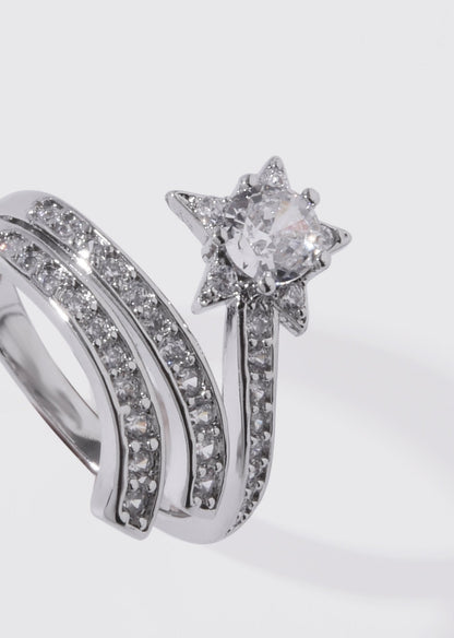 Meteor Zircon Adjustable Ring